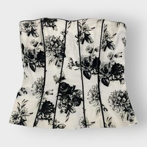 White House Black Market Corset Bustier | M | Floral | Fairy Whimsigoth Coquette